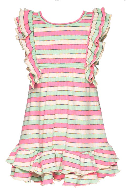 Kids' Stripe Ruffle Dress (Little Kid & Big Kid)