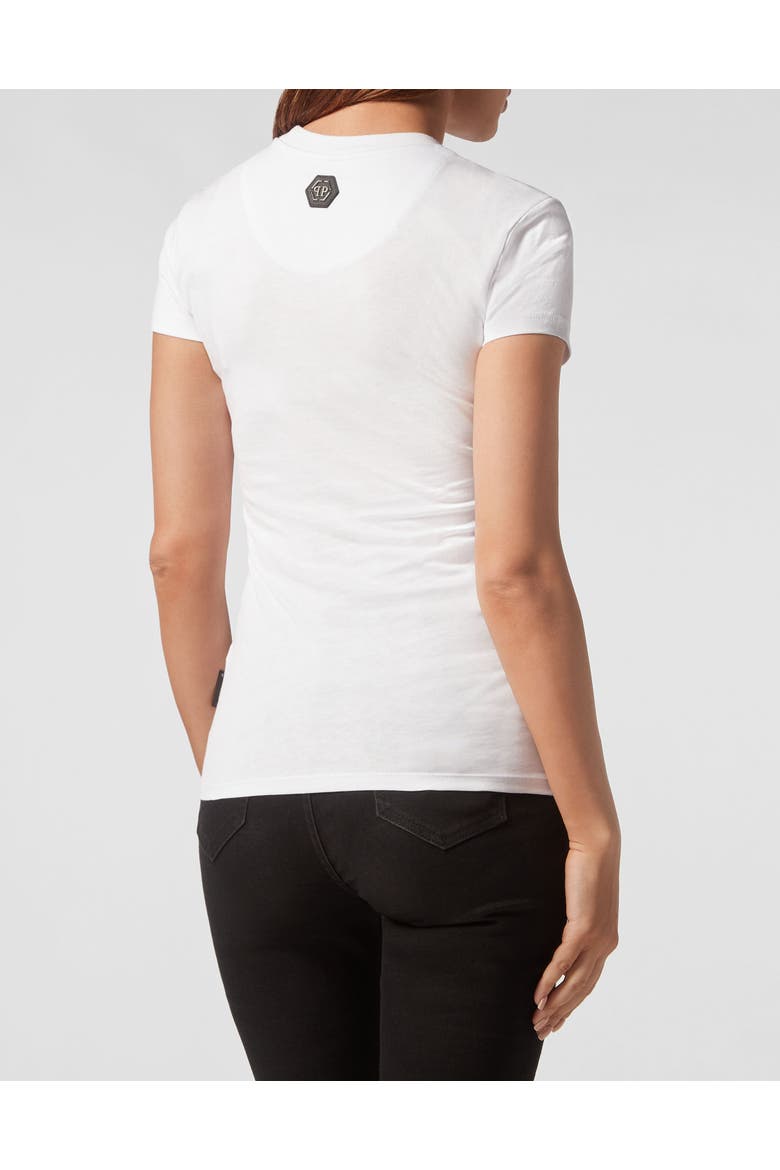 T-Shirt Round Neck Women, Alternate, color, white