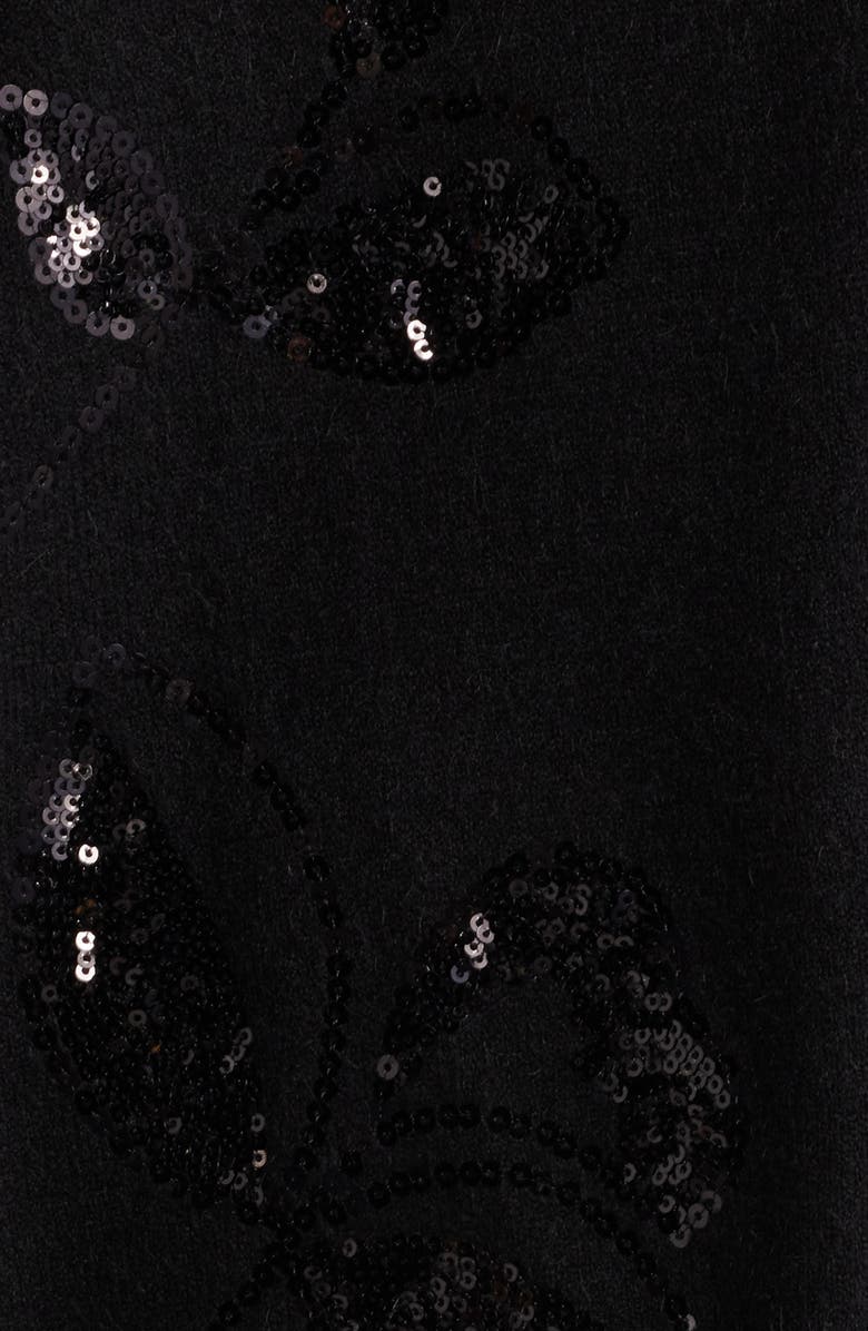 Anne Klein Floral Sequin Poncho, Alternate, color,