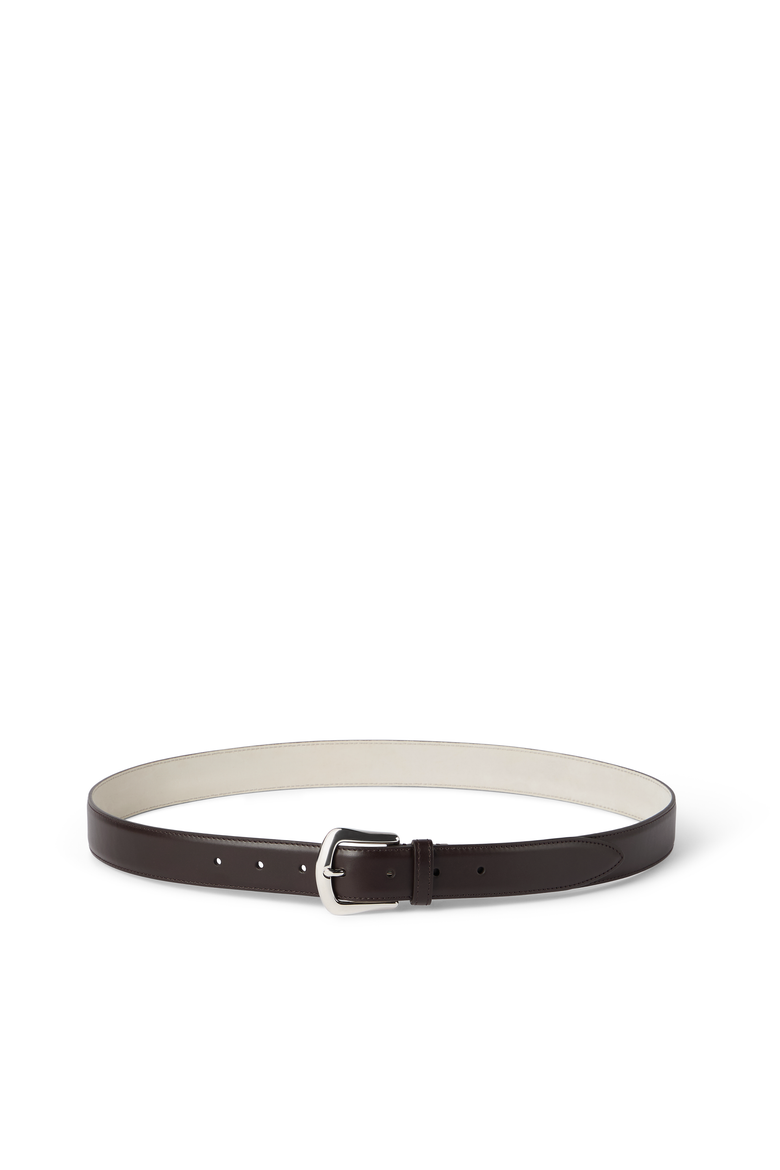Calfskin belt, Main, color, Brown