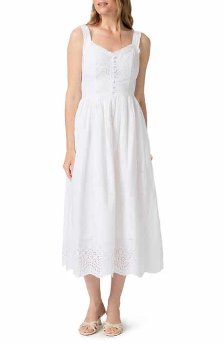PAIGE Riesling Eyelet Sleeveless Maxi Dress