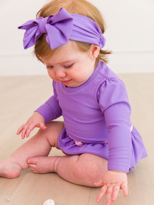Rufflebutts Baby Girls Upf50+ Princess Long Sleeve Bow Skirted One Piece Swimsuit