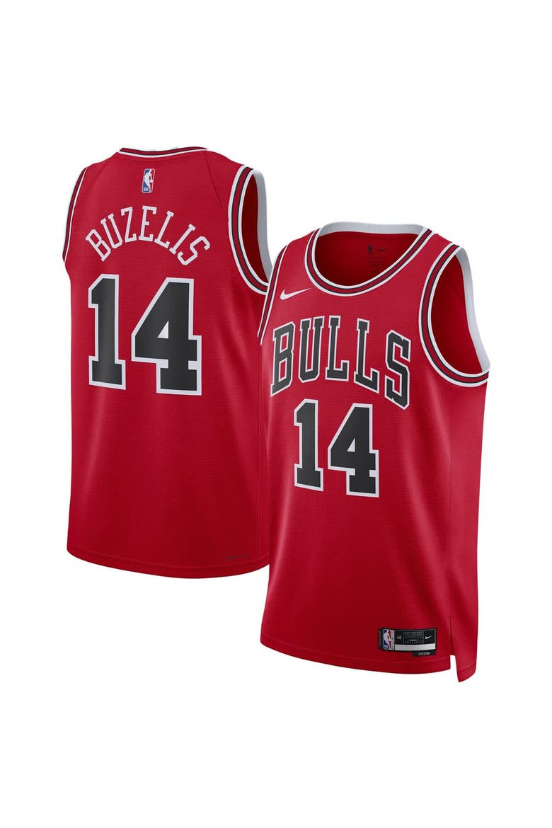 Unisex Nike Matas Buzelis Red Chicago Bulls Swingman Player Jersey - Icon Edition, Main, color, Red