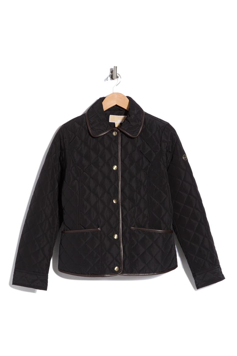 Quilted Barn Jacket, Alternate, color, BLACK