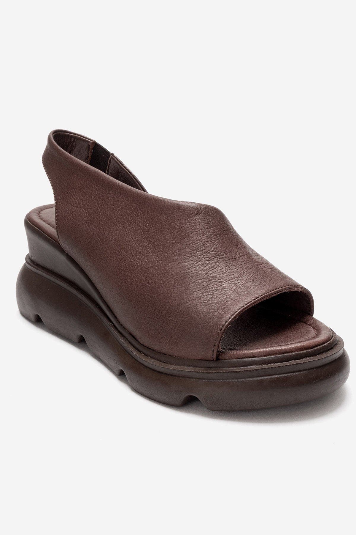 Agusto Leather Platform Sandal, Alternate, color, Brown