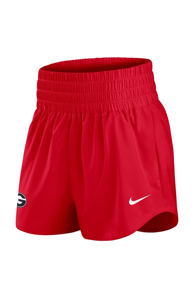 Nike Women's Nike Red Georgia Bulldogs Performance One Dri-FIT High-Rise Shorts, Alternate, color, Red