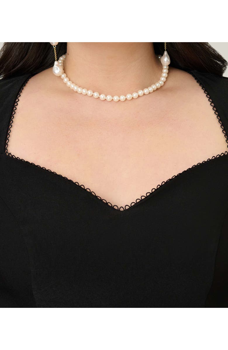 Unique Vintage Plus Size Sweetheart Swing Dress, Alternate, color, Black Pleated