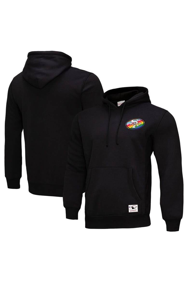 Men's Mitchell & Ness Black San Francisco 49ers Pride Pullover Hoodie, Main, color, Black