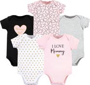 Hudson Baby Cotton Bodysuits 5-Pack