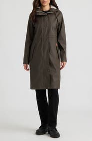 Hunter Darcy Longline Rubberized Rain Coat