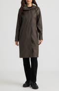 Hunter Darcy Longline Rubberized Rain Coat