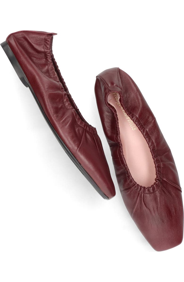 Pretty Ballerinas Rouched Ballet Flat, Alternate, color, Plum