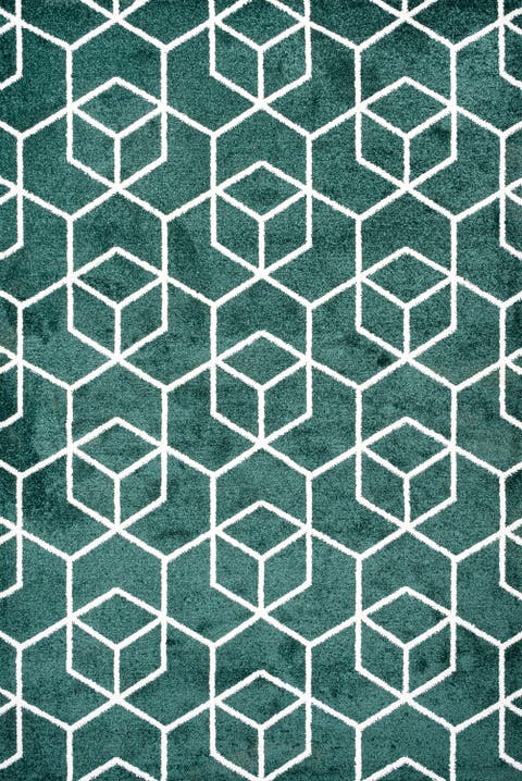 Tumbling Blocks Modern Geometric Area Rug