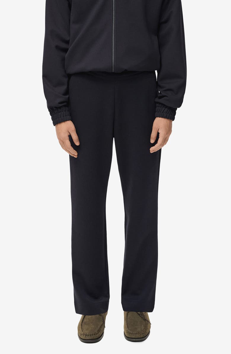 MANGO Knit Drawstring Pants, Main, color, Navy