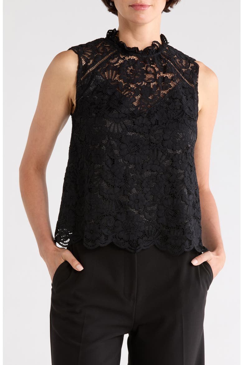 Mock Neck Sleeveless Lace Top (Women) | Nordstromrack