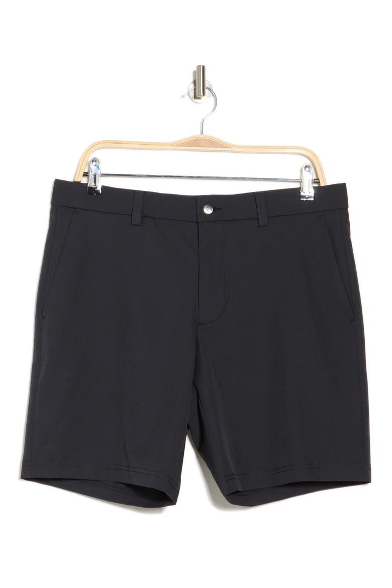 8-Inch Solid Flat Front Golf Shorts, Alternate, color, CAVIAR