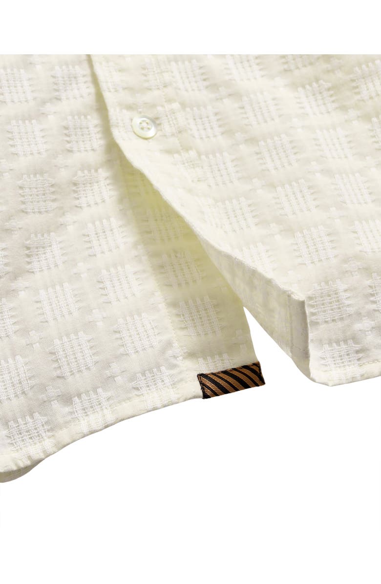 Billy Reid Grid Dobby River Button-Up Shirt, Alternate, color, Tinted White