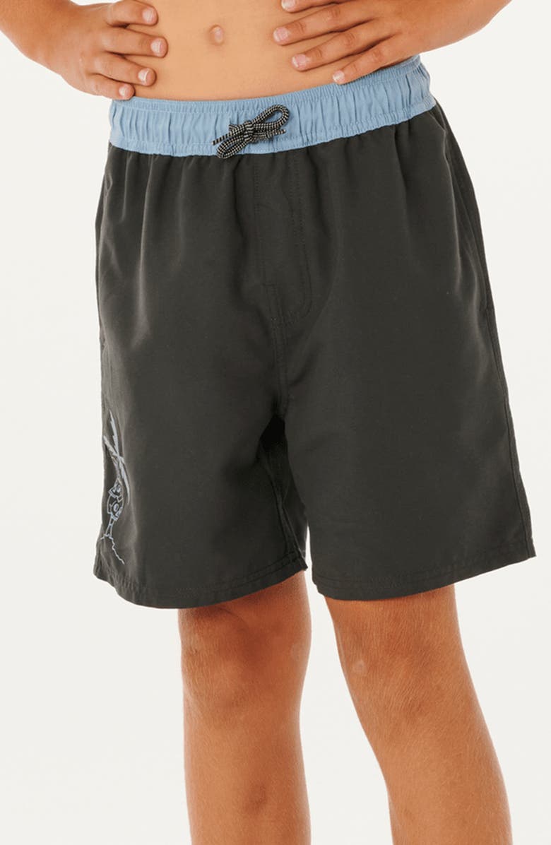 Rip Curl Kids' Eternal Shred Block Swim Trunks, Alternate, color, Washed Black