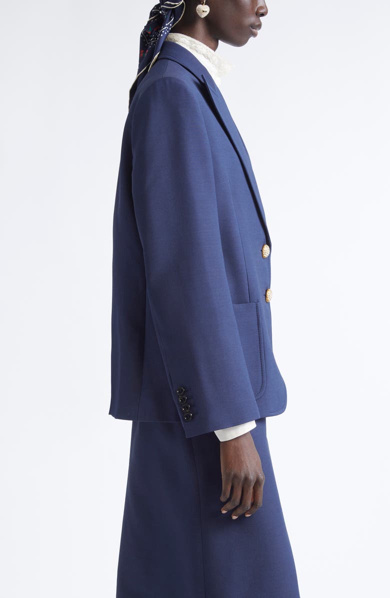 Valentino Garavani Solid Crepe Couture Sport Coat, Alternate, color, Light Blue