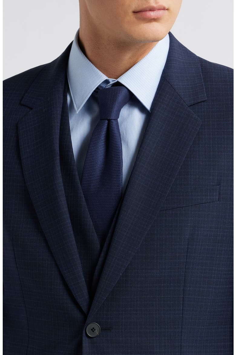 Houston Slim Fit 3-Piece Navy Check Suit, Alternate, color, DK BU