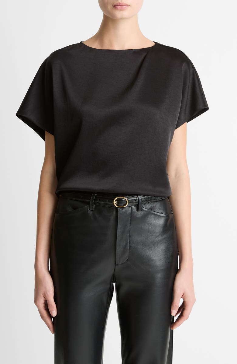 Vince Draped Dolman Sleeve Top, Main, color, Black