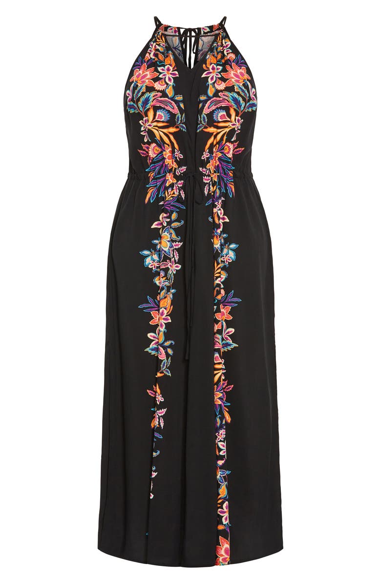 City Chic Island Floral Maxi Dress, Alternate, color, 