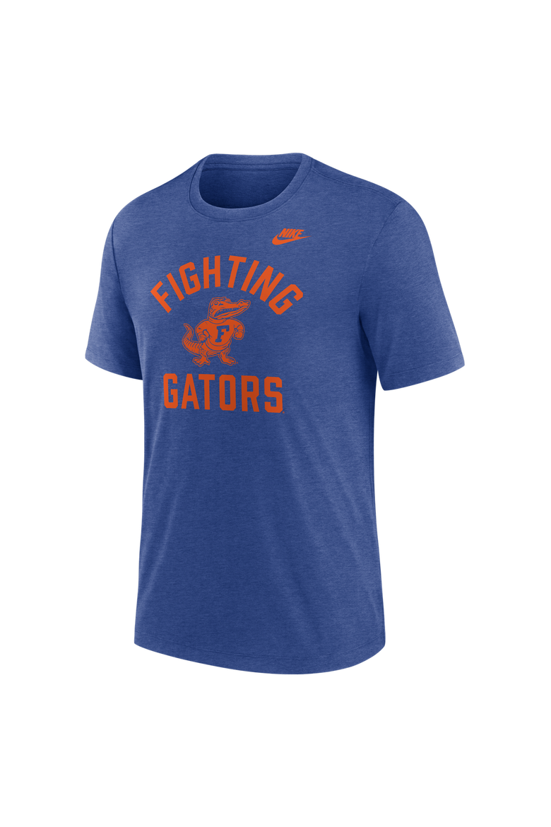 Men's Nike Heather Royal Florida Gators Legacy Mantra Tri-Blend T-Shirt, Alternate, color, Heather Royal