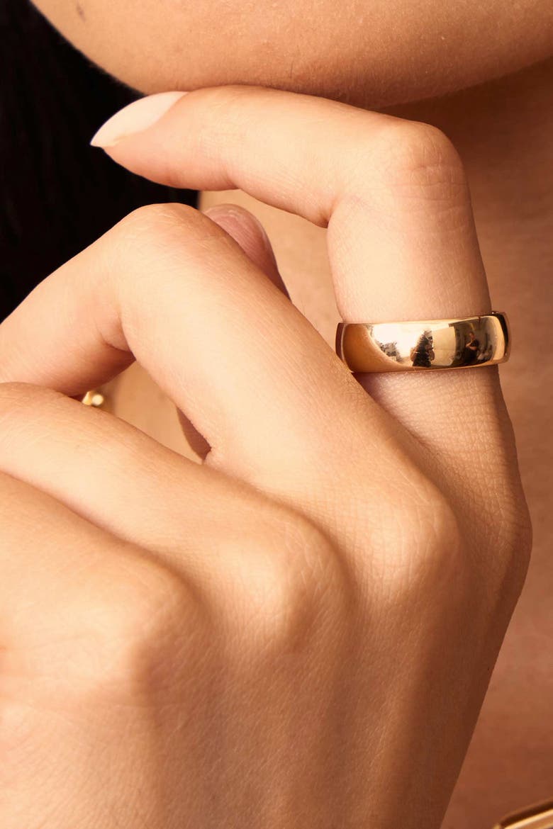 14K Gold Forever Band Statement Ring, Alternate, color, Yellow Gold