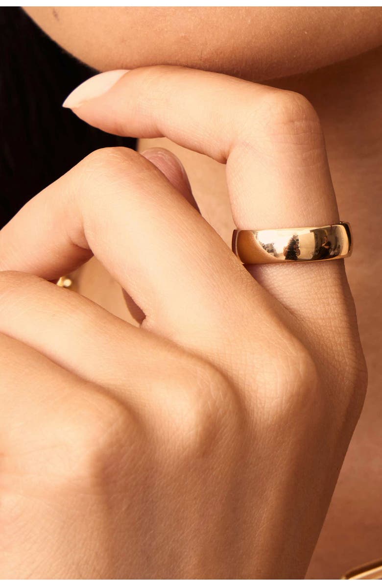 Oradina 14K Gold Forever Band Statement Ring, Alternate, color, Yellow Gold