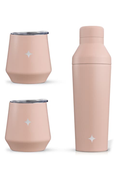 Stainless Steel Cocktail Shaker & Travel Cup Set