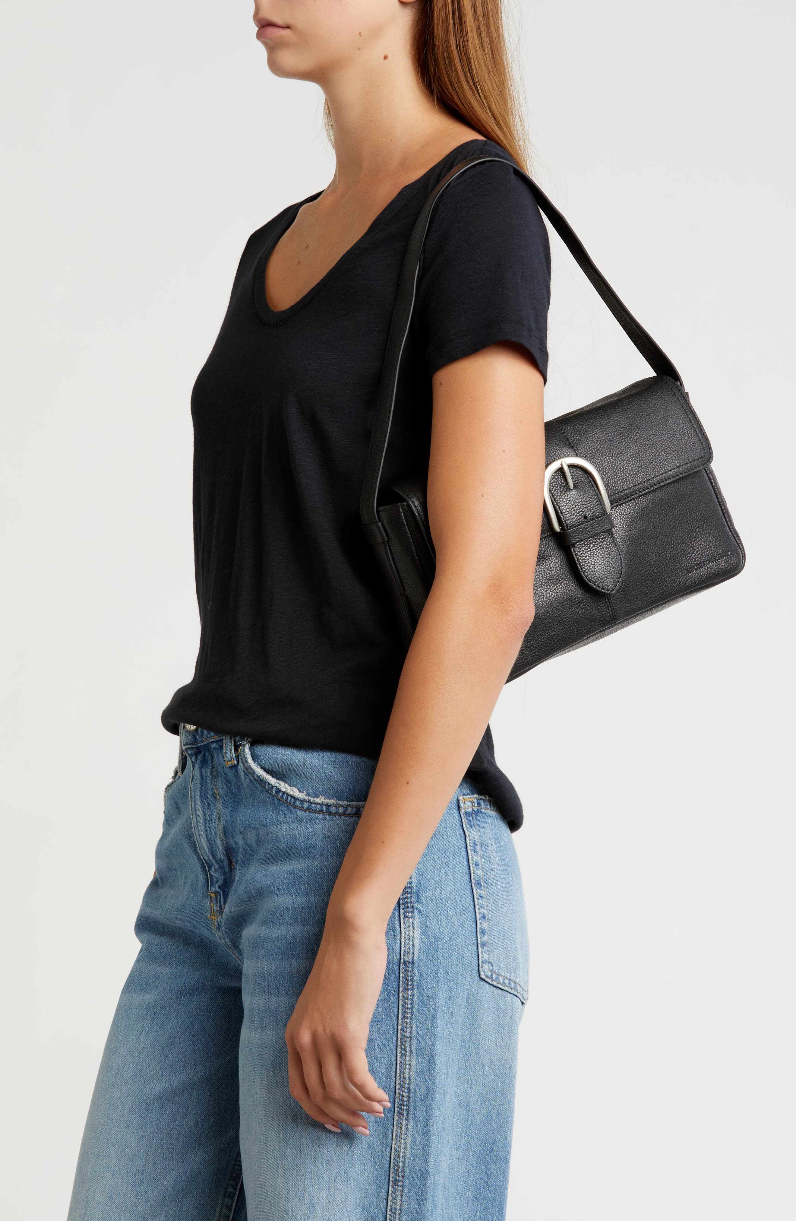 Lucky Brand Ezra Leather Shoulder Bag, Alternate, color, 