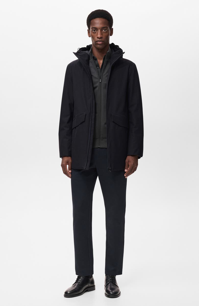 MANGO Water Repellent Packable Insulated Jacket, Alternate, color, Navy