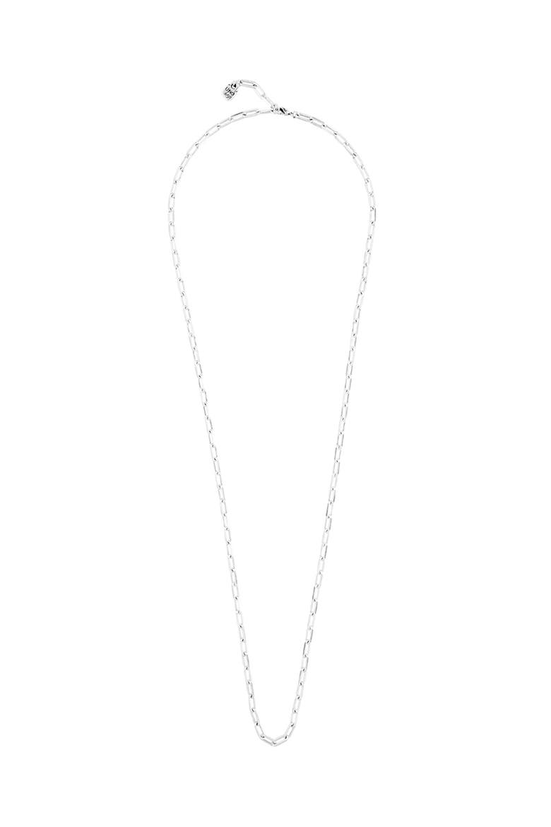 Linkline Charm Necklace, Main, color, Silver
