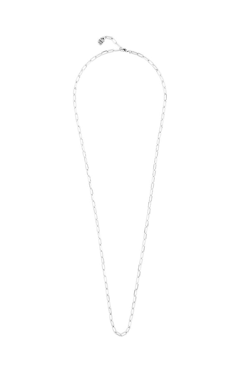 UNODE50 Linkline Charm Necklace, Main, color, Silver