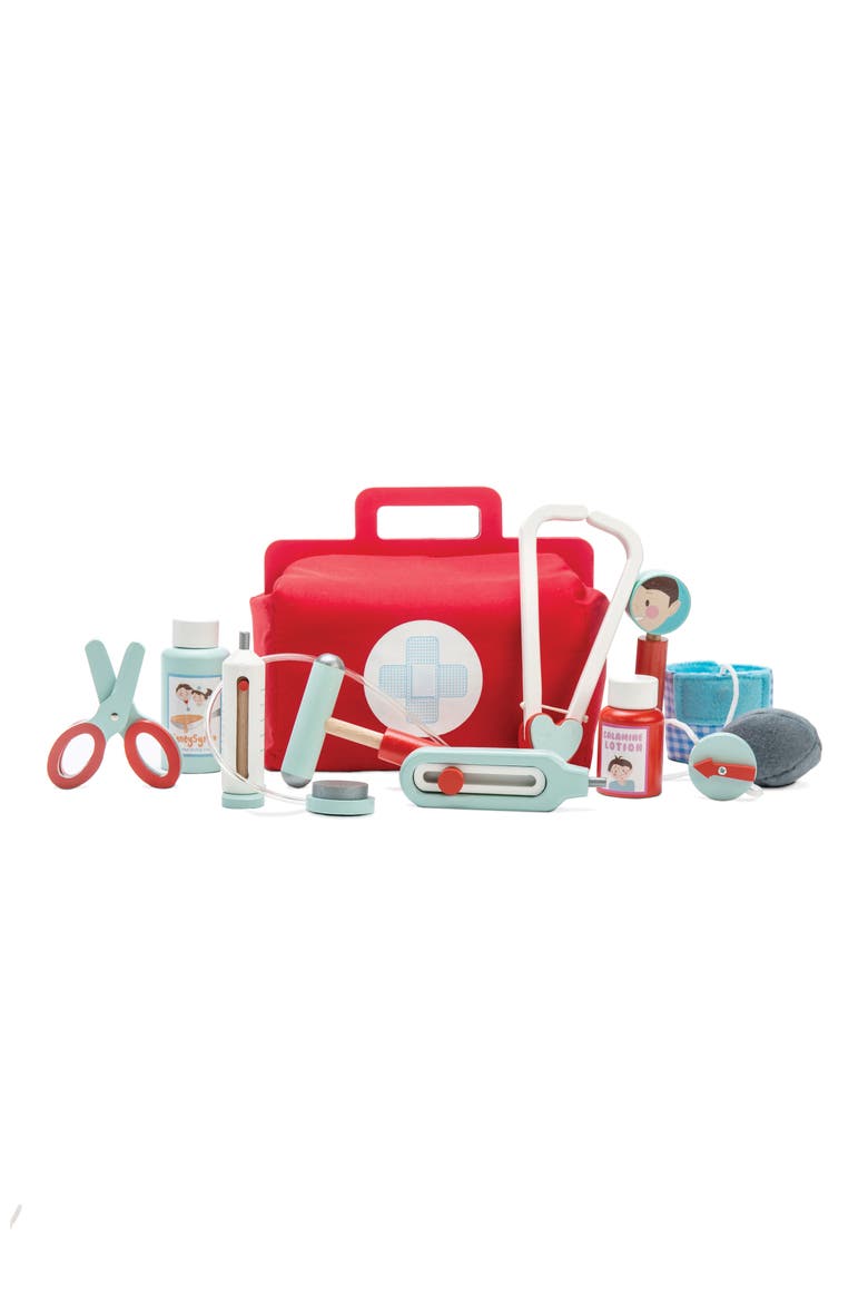 Doctors Kit Toy Set, Alternate, color, RED BLUE AND WHITE