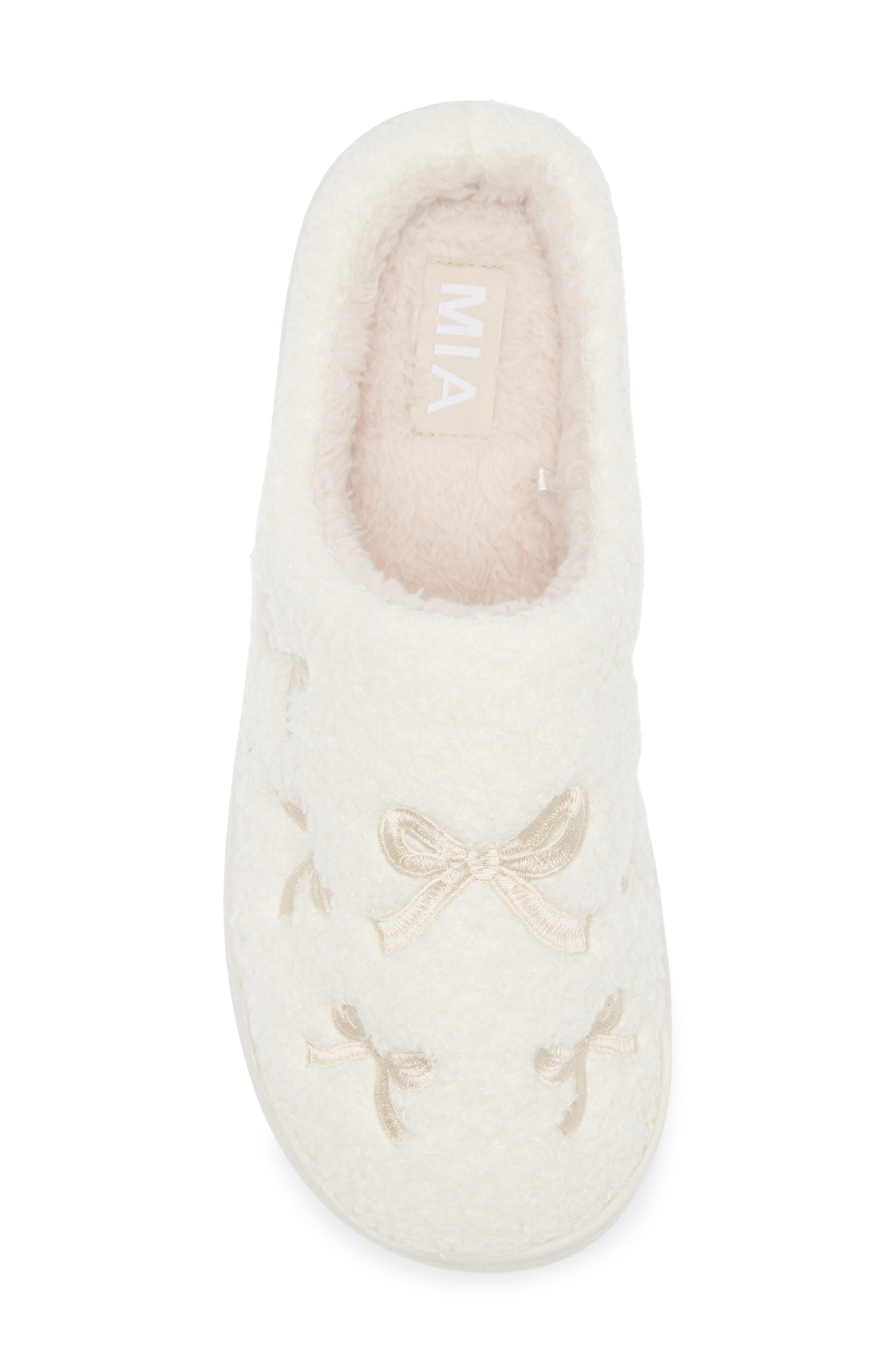 MIA Cozi Slipper, Alternate, color, Light Tan Multi Bow