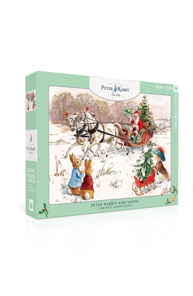NEW YORK PUZZLE COMPANY Peter Rabbit and Santa 1000 Piece Puzzle, Alternate, color, NO COLOR