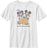 Mickey & Friends Boy's Mickey & Friends Halloween Vampire Mickey & Minnie Graphic T-Shirt