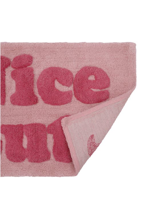 Jessica Simpson Cotton Bath Rug In Pink/hot Pink