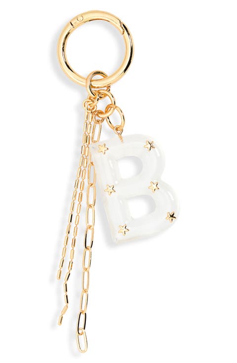 Star Studded Initial Bag Charm