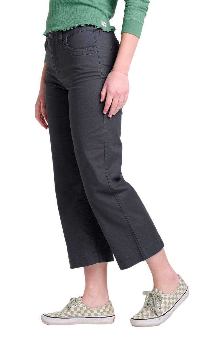 Toad & Co Earthworks Wide Leg Crop Pant, Alternate, color, Soot