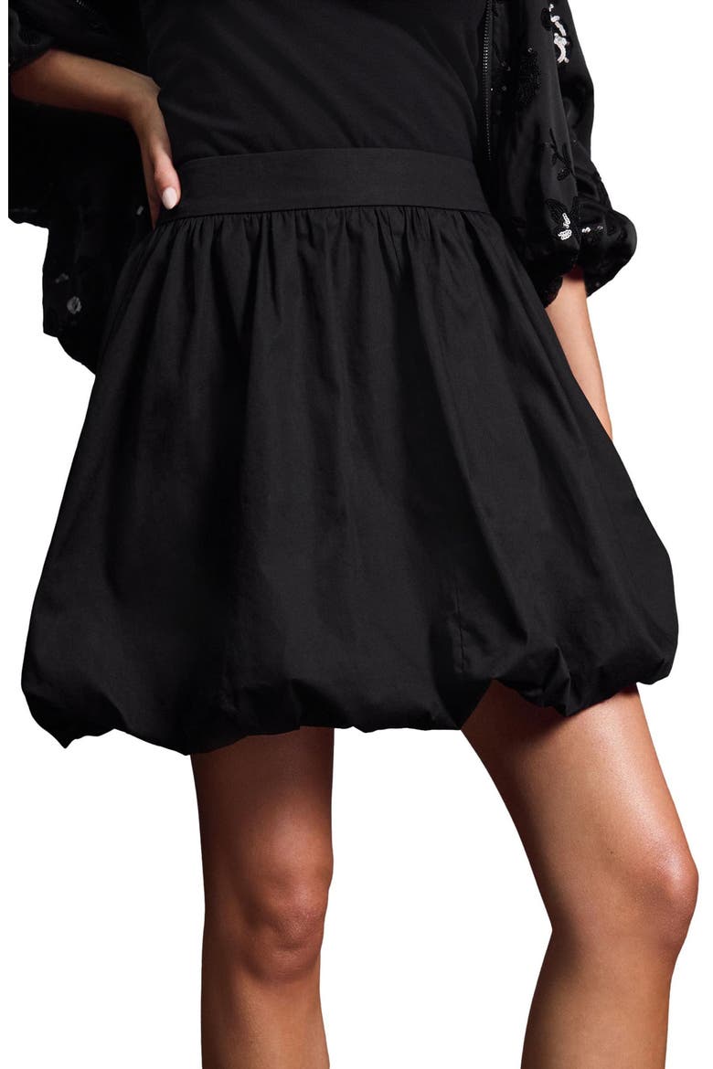 Puffball Miniskirt, Alternate, color, BLACK