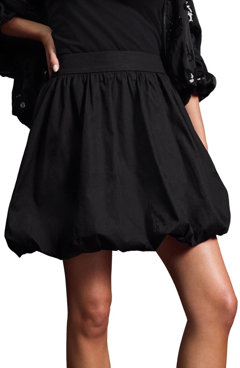 NEXT Puffball Miniskirt, Alternate, color, Black