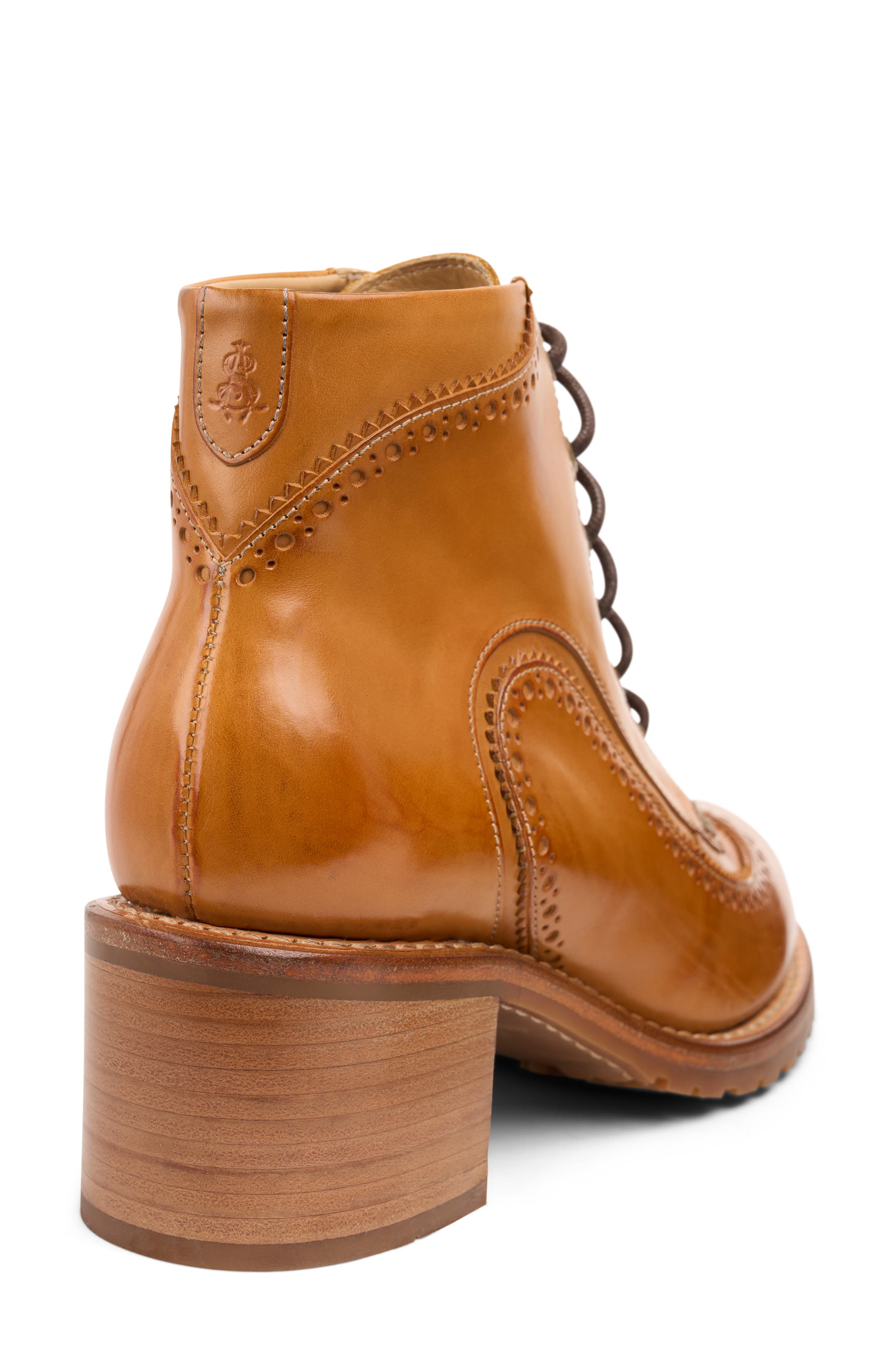 The Office of Angela Scott Miss Willa Lace-Up Wingtip Bootie, Alternate, color, 