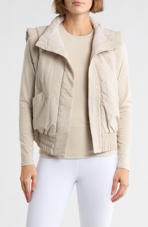 Crinkled Puffer Vest