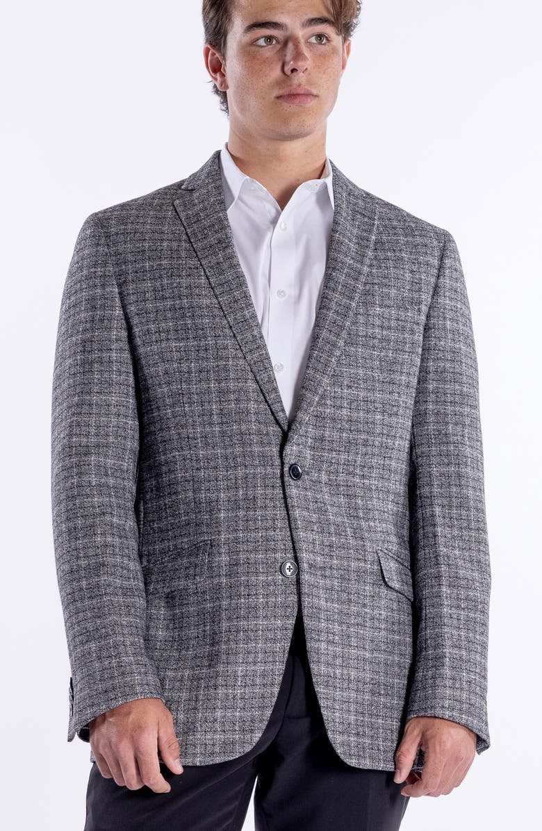 SAVILE ROW CO Bouclé Sport Coat, Alternate, color, Black/ White