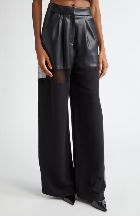 Womens Faux Leather Wide Leg Pants Nordstrom