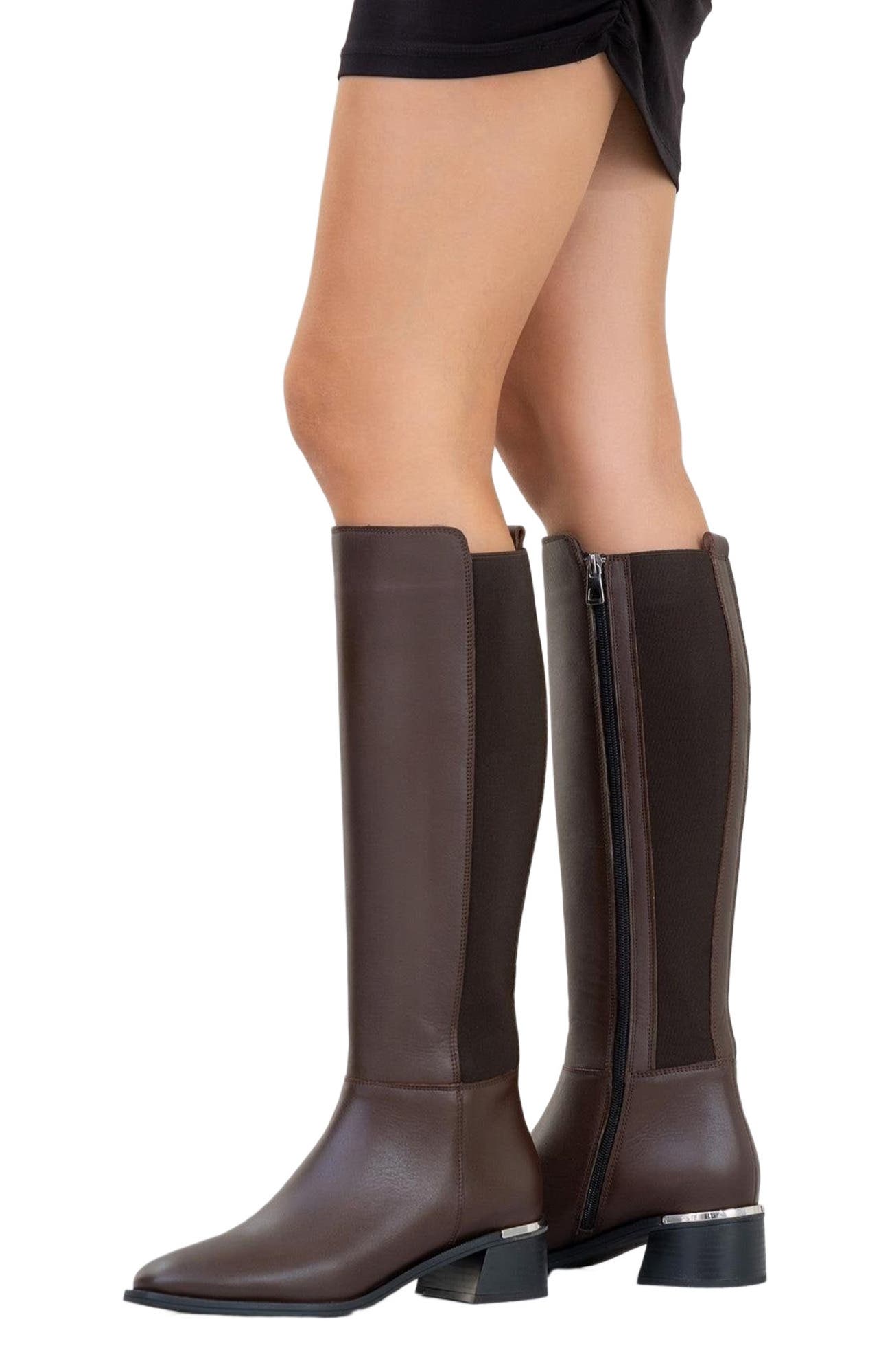Rochos Leather Boot, Alternate, color, Brown Leather