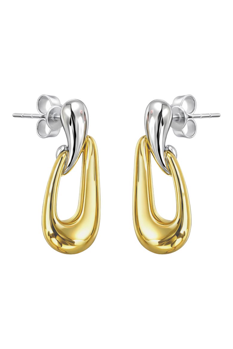 Two-Tone Drop Earrings, Main, color, TWO TONE