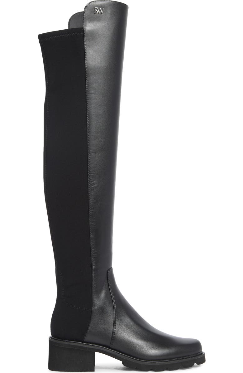 Stuart Weitzman Alina City Knee High Boot, Alternate, color, Black